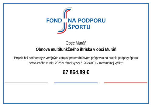 Obnova multifunkčného ihriska v obci Muráň